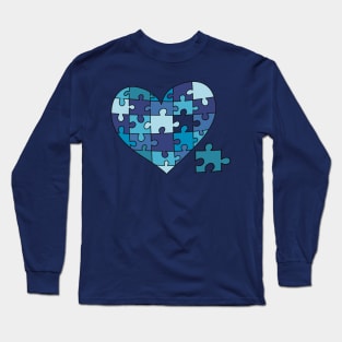 Blue Heart Long Sleeve T-Shirt